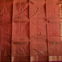 SIENNA BROWN COLOUR BODY WITH ZARI STRIPS WITH CONTRAST BLOUSE & BORDER