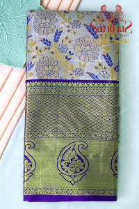 silver-grey-tissue-body-in-floral-pattern-with-contrast-blouse-border