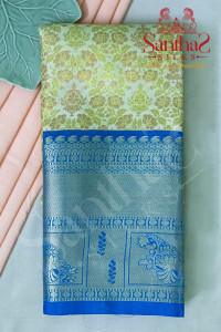 sandal-colour-body-in-floral-pattern-with-contrast-blouse-border