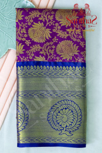 vadamalli-colour-body-in-floral-pattern-with-contrast-blouse-border