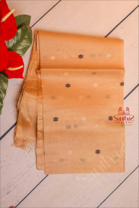 organza-saree-lace-brown-colour-body-with-floral-thread-butta-with-self-blouse