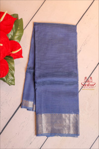 mangalagiri-silk-blue-colour-saree-with-zari-border-and-contrast-floral-pattern-blouse