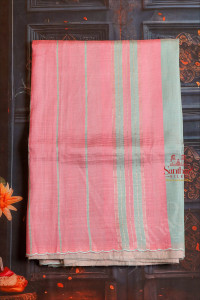 mangalagiri-cotton-rosemilk-colour-body-with-strips-and-contrast-colour-pallu-work-blouse