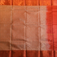 IVORY COLOUR BODY WITH JACQUARD FLORAL EMBOSED WITH CONTRAST BLOUSE & BORDER