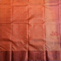 PEACH COLOUR BODY WITH JACQUARD FLORAL EMBOSED WITH CONTRAST BLOUSE & PALLU