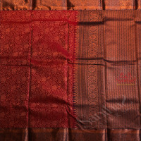 BEETROOT PURPLE COLOUR BODY WITH JACQUARD FLORAL EMBOSED WITH CONTRAST BLOUSE & BORDER