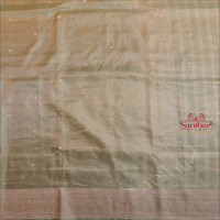 SATIN KHATAN PURE BANARAS SAREE IN TEA GREEN COLOUR
