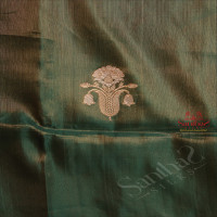 GREEN TISSUE BANARAS SILK SAREE WITH BUTTAS