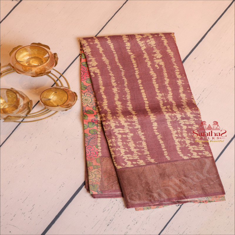 PURPLE COLOUR TUSSAR SAREE