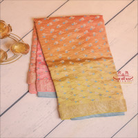 rosegold-colour-dupion-saree
