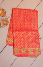 RANI PINK COLOUR GEORGETTE MATERIAL IN BANDHINI PATTERN SAREE
