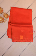 BRICK RED COLOUR ORGANZA SAREE