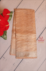 golden-rose-colour-organza-tissue-saree-with-silver-zari-butta-with-contrast-aari-work-blouse