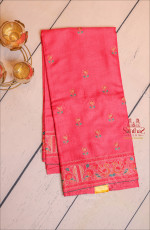 ROSE COLOUR TUSSAR SAREE