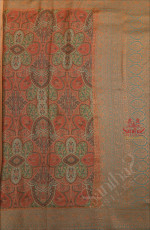 CREPE BANARAS SILK SAREE IN PASTEL BLUE GREEN COLOUR WITH DIGITAL PRINTED DESIGN