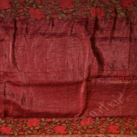 CRUSH MATERIAL SAREE WITH EMBORIDERY IN MAGENTA COLOUR