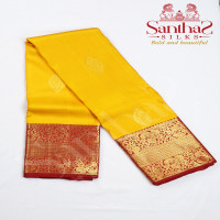 Yellow Saree with red Border