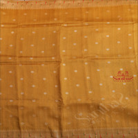 SEMI BANARAS SILK SAREE IN BITTER LEMON WITH PAITHANI DESIGN BORDER