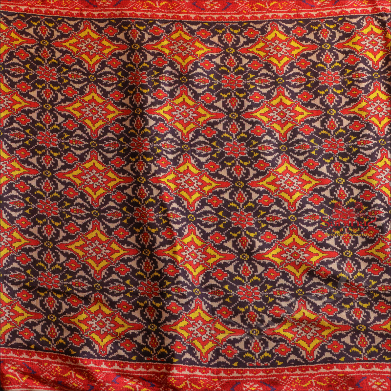 RED COLOUR MODAL SAREE WITH STITCHED SELF BLOUSE