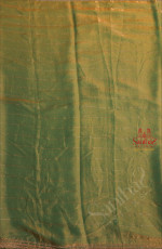 AMAZON GREEN COLOUR WORK SAREE WITH STONE PATTERN AND SELF BLOUSE