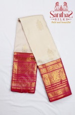 Sandal Body with Fucshia Pink Korvai Border