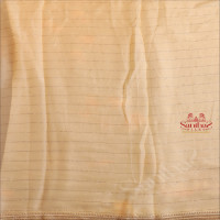 SANDAL COLOUR WORK SAREE WITH FANCY STONE BORDER AND SELF BLOUSE