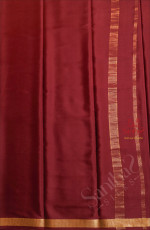 JAM PURPLE COLOUR MYSORE SILK SAREE WITH GOLDEN ZARI BORDER AND BLOUSE