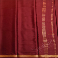 JAM PURPLE COLOUR MYSORE SILK SAREE WITH GOLDEN ZARI BORDER AND BLOUSE