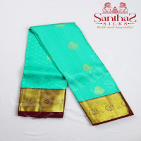 Sapphire Green with Korvai Border