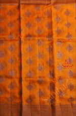 MUSTARD YELLOW COLOUR KORA ORGANZA SAREE WITH SELFBLOUSE & BORDER