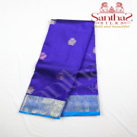 Violet with Anandha Blue Border Pure Silk Saree