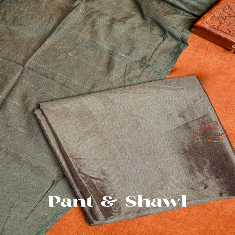 AQUA GREEN SEMI TUSSAR UNSTITCHED SALWAR