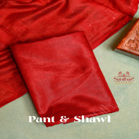 MAROON SEMI TUSSAR UNSTITCHED SALWAR SUIT