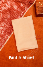 DARK BROWN SEMI TUSSAR UNSTITCHED SALWAR SUIT