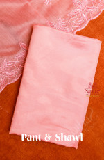 BABY PINK SEMI TUSSAR UNSTITCHED SALWAR SUIT