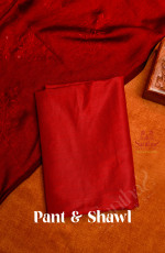 MAROON COLOUR SEMI TUSSAR UNSTITCHED SALWAR SUIT