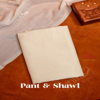 WHITE COLOUR SEMI TUSSAR UNSTITCHED SALWAR SUIT