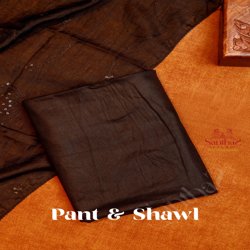 BLACK COLOUR FANCY UNSTITCHED SALWAR SUIT