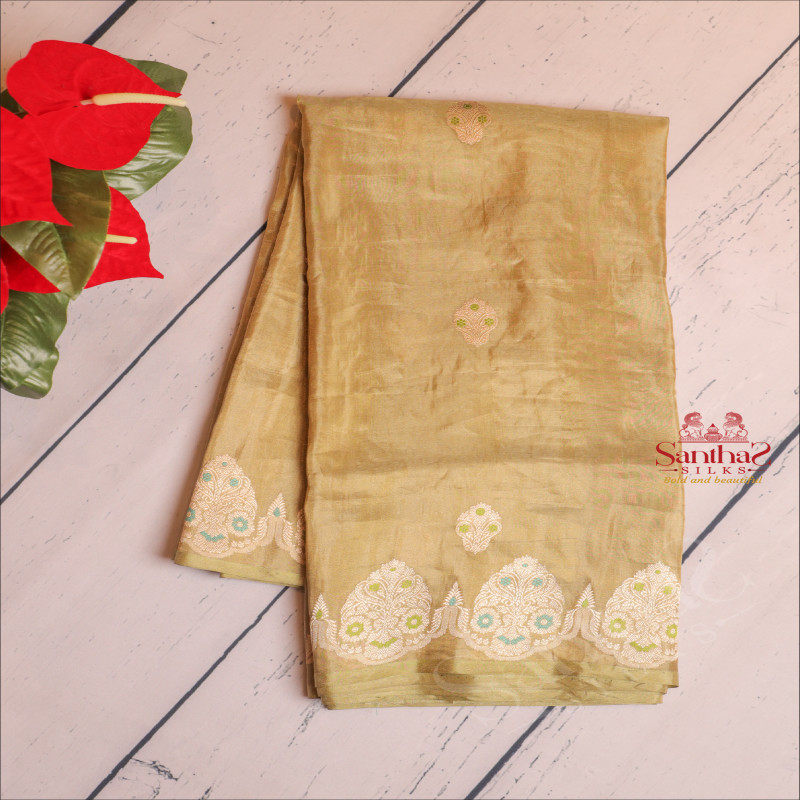  KOTA KHATAN SAREE IN METALIC BRASS COLOUR