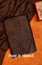 BLACK COLOUR FANCY UNSTITCHED SALWAR SUIT