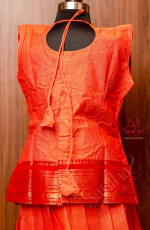 ORANGE COTTON PAVADAI SET