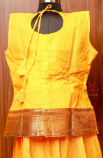 MANGO YELLOW COTTON PAVADAI SET