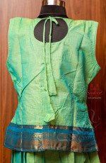 GREEN COTTON PAVADAI SET