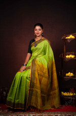 Elegant Thread Work Silk Saree