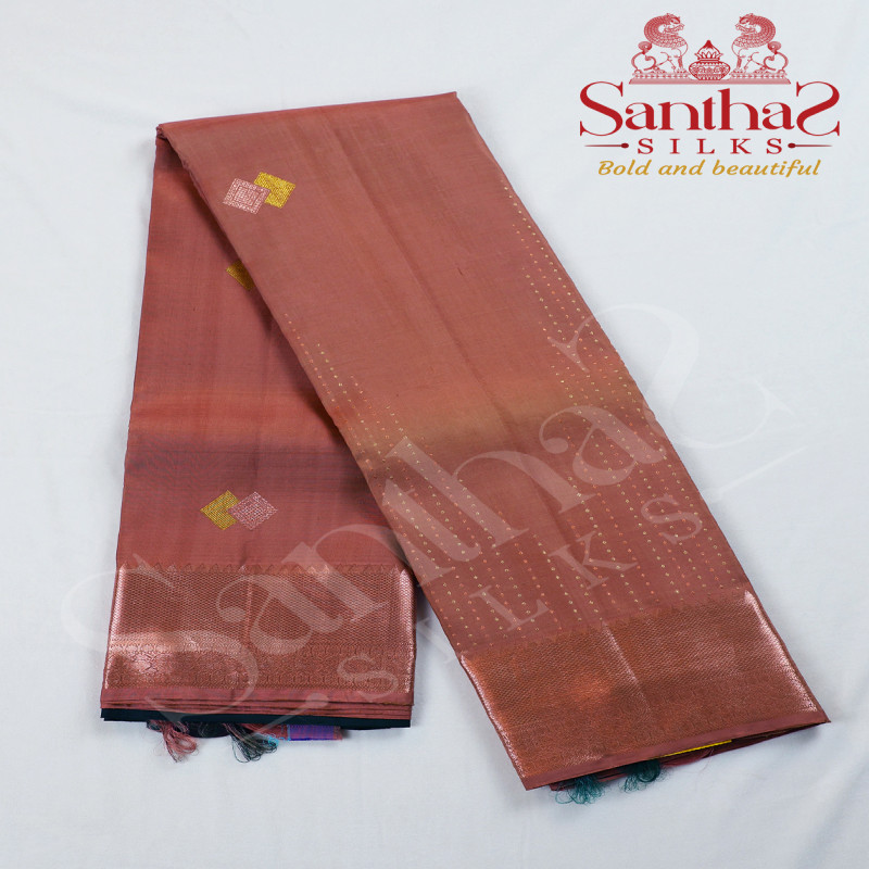 Biscuit Color Pure Silk Saree