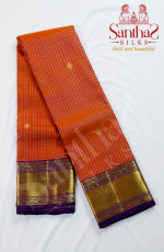 Honey Double Shade Pure Silk Saree with Jamun Color Border