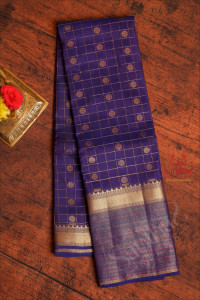 violet-colour-body-with-golden-zari-checked-boxes-chakra-buttas-and-self-colour-pallu-blouse