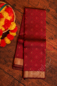 beetroot-purple-colour-body-with-zari-butta-self-blouse