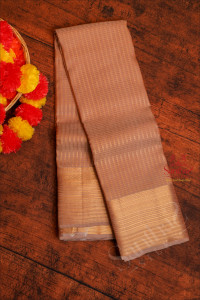 golden-rose-colour-checked-body-with-golden-zari-border-and-self-blouse