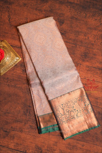 grey-colour-body-with-jacquard-floral-embosed-with-contrast-blouse-border